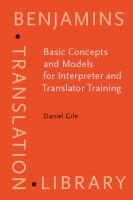 Basic concepts and models for interpreter and translator training /