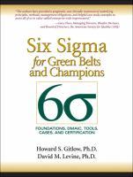 Six sigma for green belts and champions : foundations, DMAIC, tools, cases, and certification /