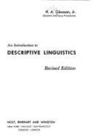 Introduction to descriptive linguistics /