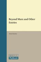 Beyond Marx and other entries /
