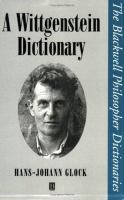 A Wittgenstein dictionary /