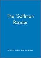 The Goffman reader /
