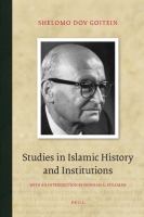 Studies in Islamic history and institutions /