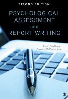 Psychological assessment and report writing /