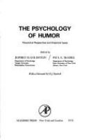 The psychology of humor : theoretical perspectives and empirical issues /