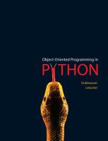 Object-oriented programming in Python /