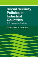 Social security policies in industrial countries : a comparative analysis /