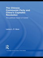 The Chinese Communist Party and China's capitalist revolution the political impact of the market /