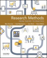 Research methods : from theory to practice /