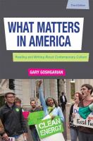 What matters in America : reading and writing about contemporary culture /