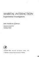 Marital interaction : experimental investigations /