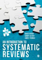 An introduction to systematic reviews /