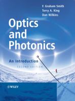 Optics and photonics an introduction /
