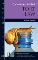 Course notes tort law /