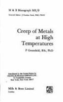 Creep of metals at high temperatures.