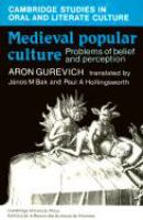 Medieval popular culture : problems of belief and perception /