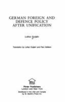 German foreign and defence policy after unification /