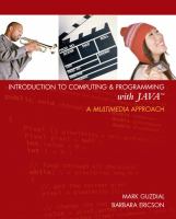 Introduction to computing & programming in Java : a multimedia approach /