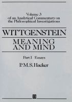 Wittgenstein, meaning and mind /