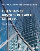 Essentials of business research methods /