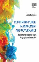 Reforming public management and governance : impact and lessons from Anglophone countries /
