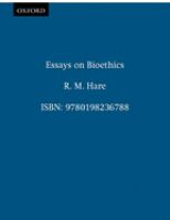 Essays on bioethics /