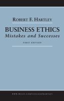 Business ethics : mistakes and successes /