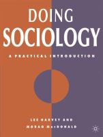 Doing sociology : a practical introduction /