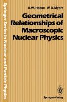 Geometrical relationships of macroscopic nuclear physics /