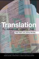 Translation : an advanced resource book /
