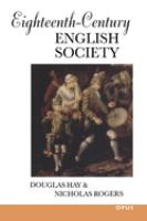 Eighteenth-century English society : shuttles and swords /