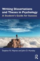 Writing dissertations and theses in psychology : a student's guide for success /