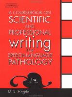 A coursebook on scientific and professional writing for speech-language pathology /