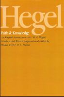 Faith and knowledge /