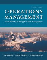 Operations management : sustainability and supply chain management /