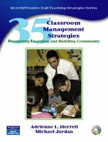 35 classroom management strategies : promoting, learning, and building community /