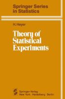Theory of statistical experiments /