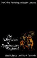 The literature of Renaissance England /