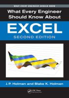 What every engineer should know about Excel /