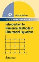 Introduction to numerical methods in differential equations /