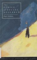 The ethics of social research /