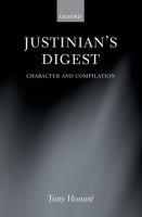 Justinian's Digest : character and compilation /