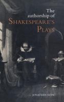The authorship of Shakespeare's plays : a socio-linguistic study /
