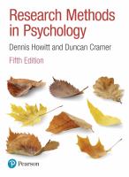 Research methods in psychology /