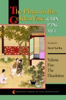 The plum in the golden vase : or, Chin P'ing Mei.