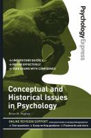 Conceptual and historical issues in psychology /