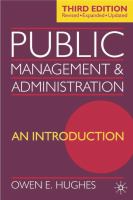 Public management and administration : an introduction /