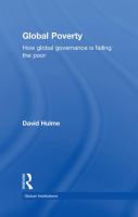 Global poverty : how global governance is failing the poor /