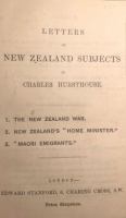 Letters on New Zealand subjects /