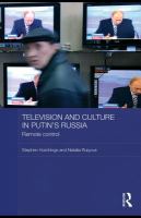Television and culture in Putin's Russia remote control /